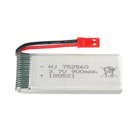 Lipo-batterie à haute capacité 3.7 V 900mAh pour Drone 8807W A6 A6W M68 Rc quadrirotor pièces de rechange, accessoires pour Drone Rc, batterie 3.7 v 752560 ► Photo 1/4