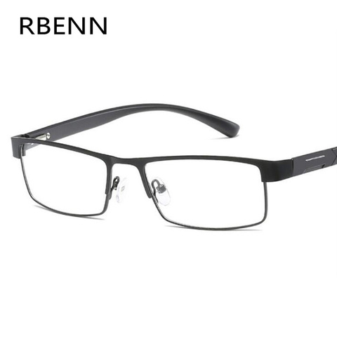 RBENN haute qualité lunettes de lecture hommes affaires Semi-sans monture presbytie lecture lunettes pour homme + 1.25 1.5 1.75 2.25 3.75 5.0 ► Photo 1/6