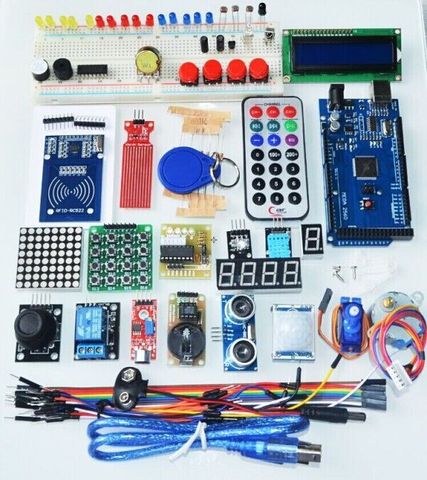 Suq mega 2560 r3 kit de démarrage moteur servo RFID ultrasons portée relais LCD pour arduino ► Photo 1/5