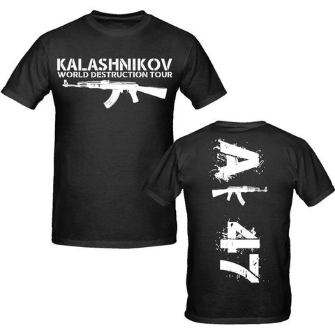 T-shirt homme, tenue de marque, Ak 47, 2022 coton, militaire, armes s-xxxl, 100% ► Photo 1/1