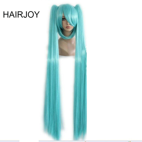 HAIRJOY Miku cheveux Cosplay perruque perruques de fête synthétiques avec 2 clips sur Double queue de cheval 8 couleurs disponibles livraison gratuite ► Photo 1/6