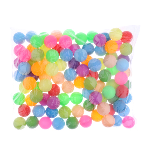 100 pièces balles de Tennis de Table de couleur mixte boules de chat 40mm en plastique coloré bière pong Ping-Pong pour le jeu et l'activité ► Photo 1/6
