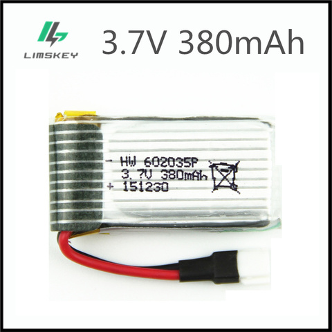 Batterie Lipo 3.7 V 380 mAh pour Hubsan h107d MJXRC F47 Difeida DFD F180 FY310B m62R 3.7 V 380 mah, prise 1S XH 602035 ► Photo 1/1