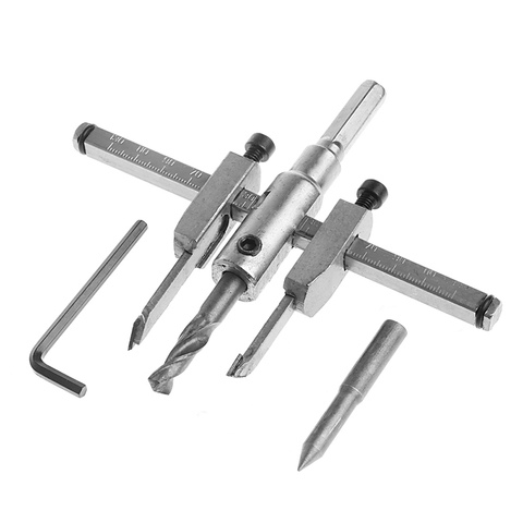 Réglable 30-130mm métal bois cercle trou scie foret Cutter Kit bricolage outil L15 ► Photo 1/6