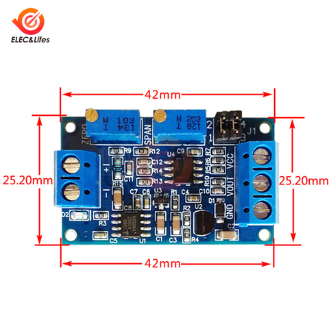 Module émetteur de tension de courant vers 0-20ma vers 0-0/4 V, 5/10V, Module de conversion de signal de courant vers 0-3.3 ma, GND ► Photo 1/6