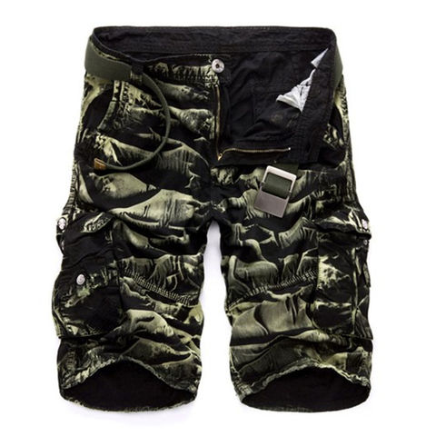 Shorts Cargo militaires pour hommes, nouvelle marque, style de Camouflage, en coton, ample, pantalon court, 2022, sans ceinture, décontracté ► Photo 1/5