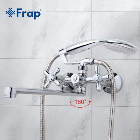 FRAP robinets de salle de bains traditionnels à sortie d'eau de 300mm de long, mouvement de tube 90 degrés gauche et droite F2225 F2224 ► Photo 1/6