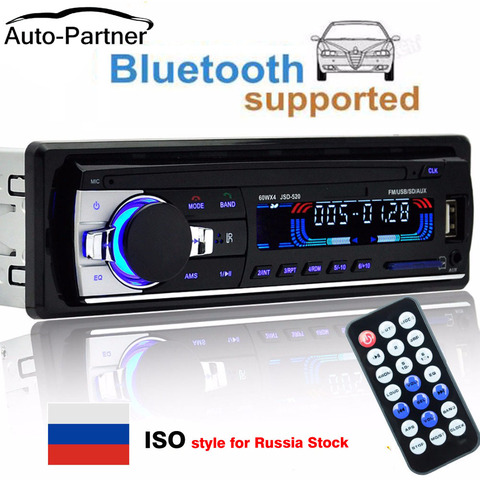 Autoradio 12 V autoradio Bluetooth 1 din lecteur stéréo voiture téléphone AUX-IN MP3 FM/USB/Radio télécommande pour téléphone voiture Audio ► Photo 1/6