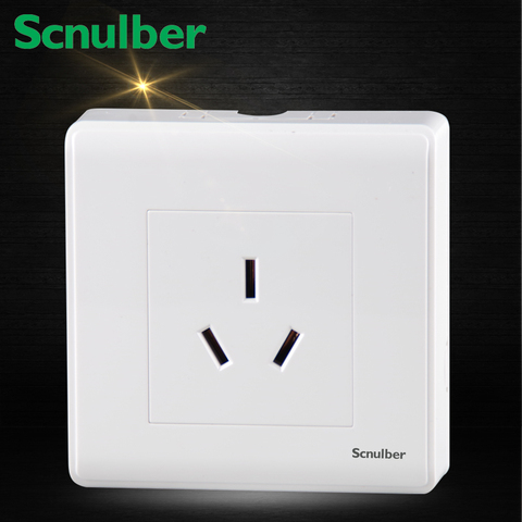 Climatiseur chauffe-eau blanc 86mm monté en surface 16A 220V prise de courant wal switch ► Photo 1/4