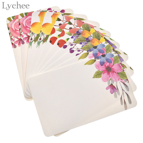 Lychee-carte en papier avec Message floral | Carte de vœux, fait à la main, cartes de fête, cartes d'invitation de mariage, bricolage ► Photo 1/6