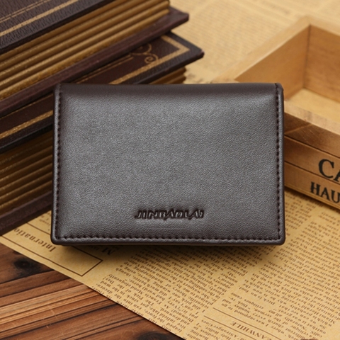 Portefeuille RFID pliable en Faux cuir pour hommes, petit porte-cartes de crédit et d'identité, à la mode ► Photo 1/6