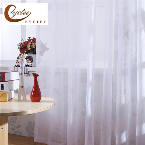 [Byetee] – rideaux en fil d'organza blanc pour porte de cuisine, Voile en gaze pour salon ► Photo 1/1