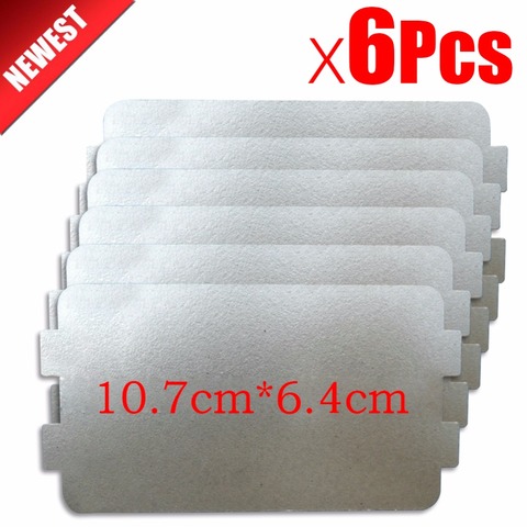 6 pcs 10.7 cm * 6.4 cm pièces de rechange épaississement mica plaques micro-ondes fours feuilles pour Galanz Midea Panasonic LG etc magnétron cap ► Photo 1/2