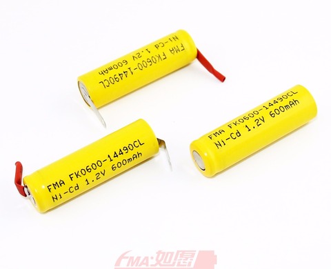 3 Pcs Ni-cd AA 1.2 V 600 mAh 900 mAh Batterie pour Braun Oral-b Toothbrus Rasoir rasoir Épilateur AP-17SR GP130AAM D'urgence Lumière 14490 ► Photo 1/1