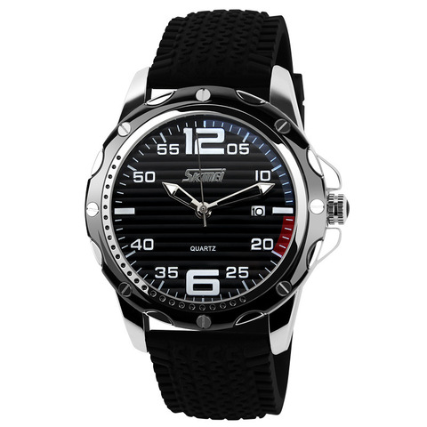 Montres de sport pour hommes, bracelet militaire, bracelet en silicone, à quartz, montre décontractée à la mode ► Photo 1/6