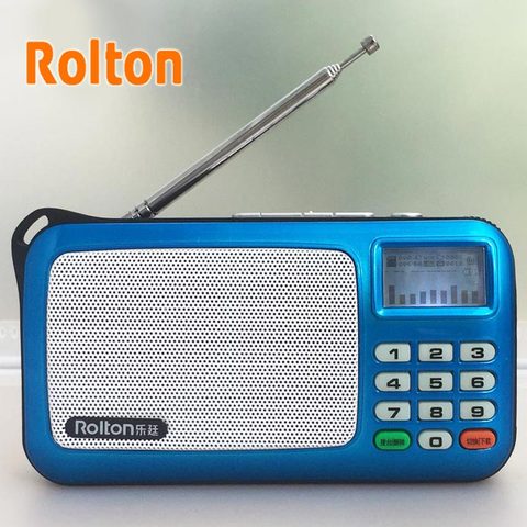 Rolton – Mini haut-parleur Portable W505, boîte de Support de carte TF, MP3 WAM WAV, Radio FM, écouteurs, lampe de poche, enregistrement des sons en colonne ► Photo 1/6