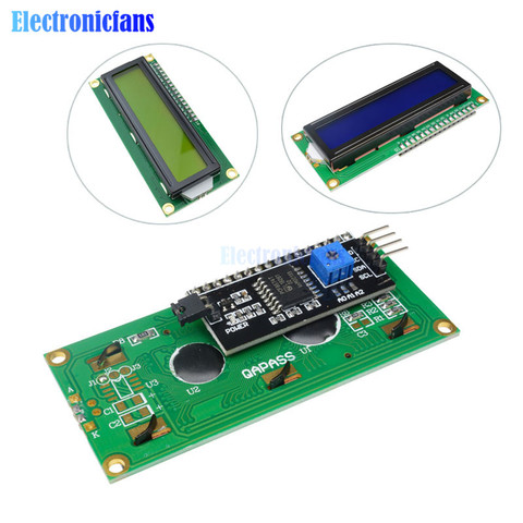 1602 16*2 caractères LCD 5V 16x2 bleu/jaune Module d'affichage rétro-éclairage numérique carte pour Arduino IIC I2C TWI SPI Interface série ► Photo 1/6
