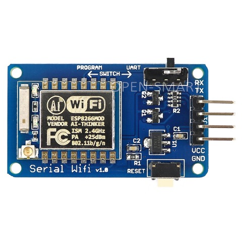 Module WiFi série ESP8266 ESP07 ESP-07 émetteur-récepteur sans fil, avec antenne Compatible 3.3V / 5V carte adaptateur pour Arduino ► Photo 1/5