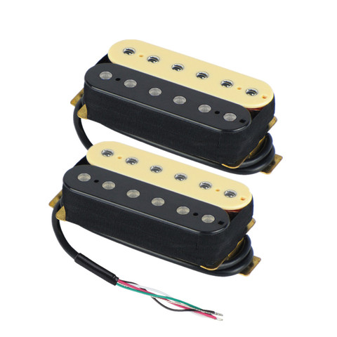 FLEOR Set de guitare électrique pick-up Double bobine Humbucker pick-up pont et cou pick-up Set zèbre couleur guitare pièces ► Photo 1/6