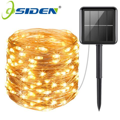 Chaîne solaire LED s LED, guirlande lumineuse imperméable, idéal pour un jardin, fête féerique, noël, 8 modes, 5M, 10M ou 20M ► Photo 1/6