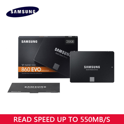Samsung – disque dur interne ssd 860 EVO, 250 go, 1 to, SATA 3, 2.5 pouces, pour ordinateur de bureau, pc portable ► Photo 1/6