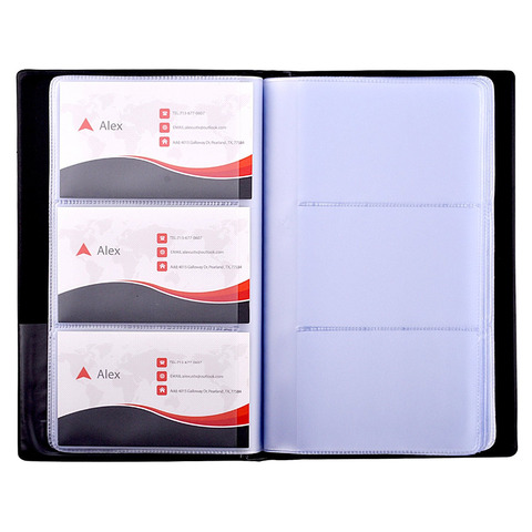 Organisateur de cartes de visite en cuir PU support de livre, support de livre cartes de visite pour Journal, 240 cartes noires ► Photo 1/6