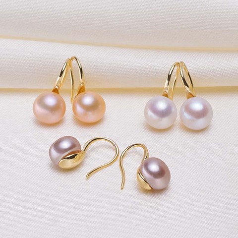 Boucles d'oreilles classiques en perles pour femmes, 3 couleurs, haute qualité, pour fête de mariage ► Photo 1/6