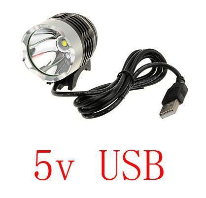 Lampe frontale à LED XML-T6 USB 5V pour vélo ► Photo 1/1