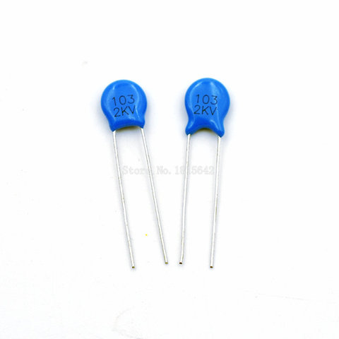 100 PCS/LOT 2KV 103 10NF condensateurs céramiques haute tension DIP capacité 2000 V 10nf ► Photo 1/1