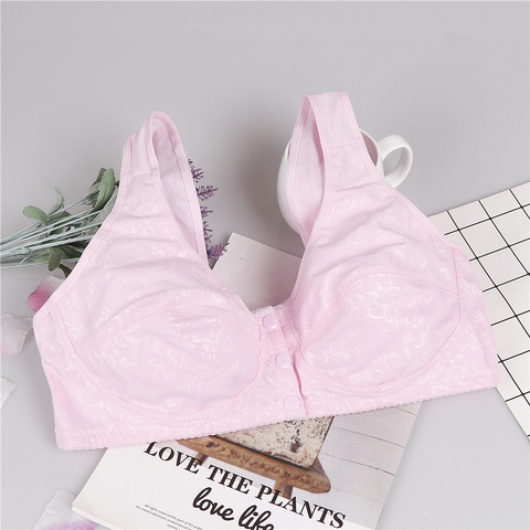 Soutien-gorge pour femmes, brassière ultramince, taille à boutons avant, brassière en coton, Push-Up, sous-vêtements, sans fil, C D E Cup ► Photo 1/2