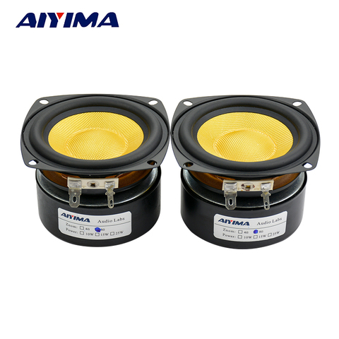 AIYIMA 2 pcs 3 pouce Audio Haut-parleurs Portables 4Ohm 25 w En Fiber De Verre Médium-grave de Haut-Parleur BRICOLAGE Pour Maison Stéréo système de Son de cinéma ► Photo 1/6