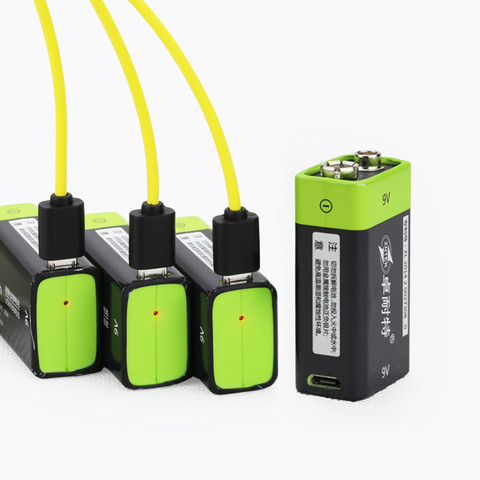 ZNTER – batterie rechargeable au lithium polymère 6F22, 600mAh, USB 9V, avec câble de chargement Micro USB, offre spéciale ► Photo 1/5