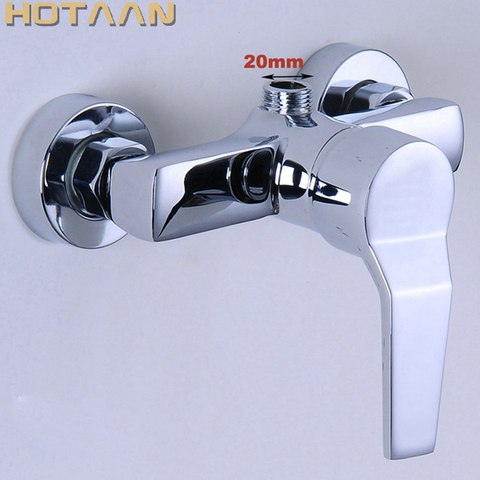 Livraison gratuite Fini Chrome Poli Nouveau robinet de douche Mural Salle De Bain Baignoire Douche Robinet Mitigeur YT-5323 ► Photo 1/6