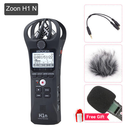 Portable noir Zoom H1N Microphone pratique enregistreur numérique stéréo enregistrement stylo Portable pour Interview DSLR mis à jour de Zoom H1 ► Photo 1/6