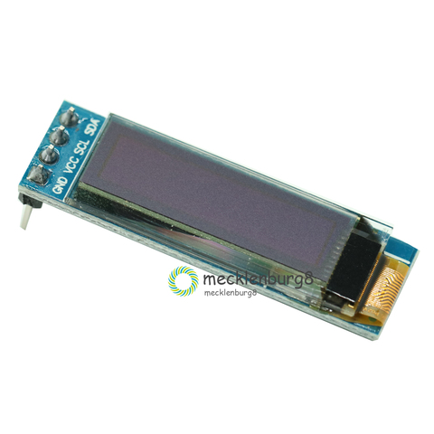 Écran LCD OLED blanc de 0.91 pouces, 128x32 IIC I2C, Module Oled SSD1306, pilote IC DC 3.3V 5V pour Arduino PIC ► Photo 1/4