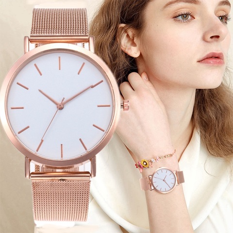 Montre de luxe pour femmes, en or Rose argent, nouvelle collection, à la mode, pour femmes ► Photo 1/6