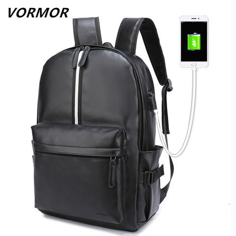 VORMOR – sac à dos d'école en cuir Style Preppy pour homme, sacoche décontractée pour ordinateur portable 2022 pouces, nouvelle collection 15.6 ► Photo 1/6