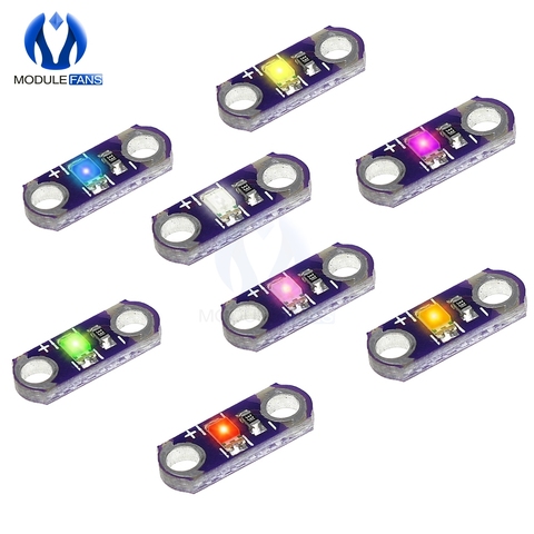 Mini LilyPad LED SMD, 10 pièces, Module d'éclairage pour Arduino, bleu/rouge/rose/jaune/vert/blanc/Orange/violet, panneau 40ma ► Photo 1/6