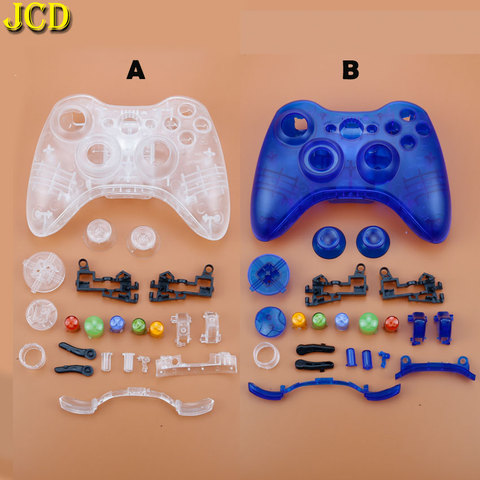 JCD pour Microsoft Xbox 360 contrôleur sans fil étui rigide Gamepad housse de protection avec Kit de boutons pare-chocs analogiques ► Photo 1/6