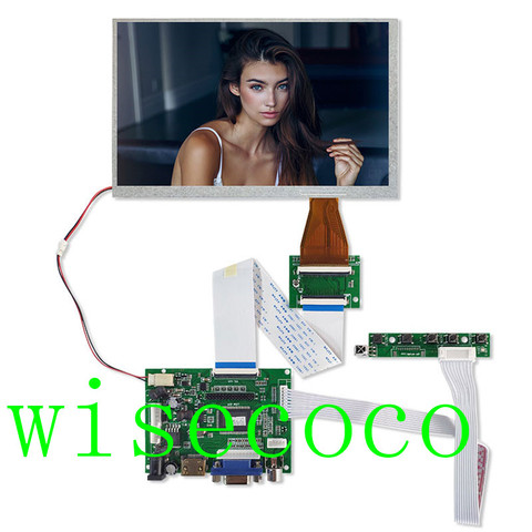 LCD 800*480 TTL LVDS carte contrôleur VGA 2AV 60 broches pour 7 pouces A070VW04 prise en charge automatique framboise Pi carte pilote ► Photo 1/6