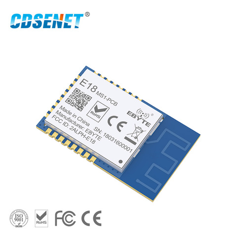 Zigbee 2.4GHz CC2530 carte de base SMD Module rf sans fil CDSENET E18-MS1-PCB récepteur émetteur SPI avec antenne IPX de carte PCB de protection ► Photo 1/5