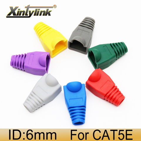 Xintylink rj45 capuchons connecteur couverture cat5 cat5e cat6 réseau bottes câble ethernet rg rj 45 gaine cat 6 rg45 multicolore couleur ► Photo 1/6