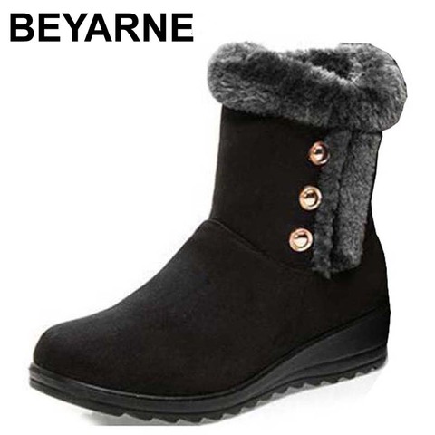 BEYARNE vente en gros australie classique grand Bailey bouton bottes de neige femmes en cuir véritable hiver classique chaussures courtes bottes de neige ► Photo 1/6