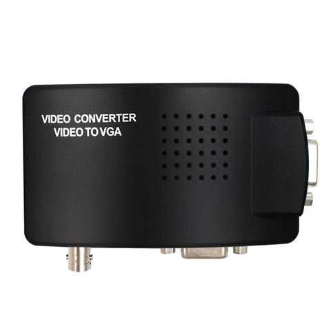 VGA BNC SVIDEO vers VGA convertisseur vidéo VGA sortie adaptateur BNC vers VGA convertisseur Composite boîtier de commutation numérique avec câble cc ► Photo 1/6