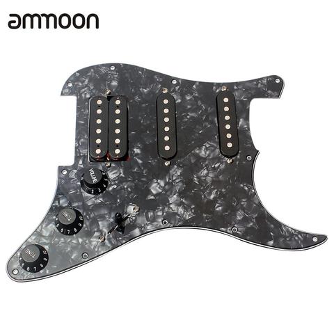 Haute qualité guitare Pickguard 3 plis SSH chargé préfilaire Humbucker Pickguard micros Set pour guitare électrique noir perle ► Photo 1/1