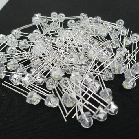 100 PCS/LOT 5mm super lumineux blanc diode électroluminescente DIP LED chapeau de paille astigmia ► Photo 1/1