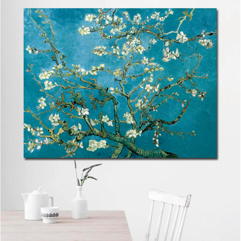 Amandier floraison désintéressée par Van Gogh Reproduction de fleurs œuvres peinture à l'huile impression sur toile photo murale pour salon ► Photo 1/5