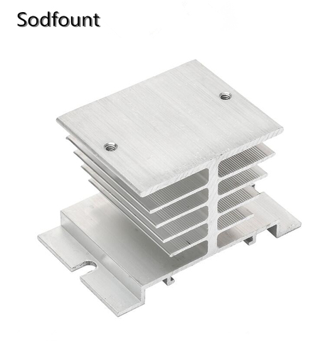 Relais à semi-conducteurs monophasé SSR en aluminium, dissipateur thermique, radiateur de Dissipation, nouveau, adapté au relais 10A-40A, 1 pièce ► Photo 1/1