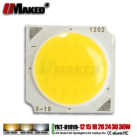 Projecteur lumineux pour le plafond, diode COB, LED, 10W, 12W, 15W, 18W, 20W, 24W, 30W, 36W, puces LED SMD, 14x30mil, modèle 1919, 10 pièces ► Photo 1/6