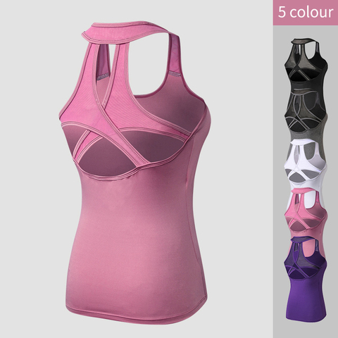 2022 dessus de Yoga gilet pour femmes haut de Sport Fitness Sport chemise gymnastique dessus de Yoga femme t-shirt sans manches Yoga chemise vêtements de Sport ► Photo 1/6